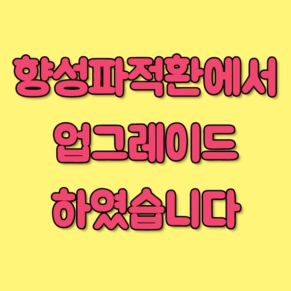 향성파적환 업그레이드