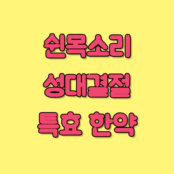 목에 좋은 한약